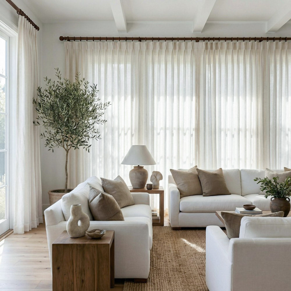 Bianca Soft Wool Custom Sheer Curtains