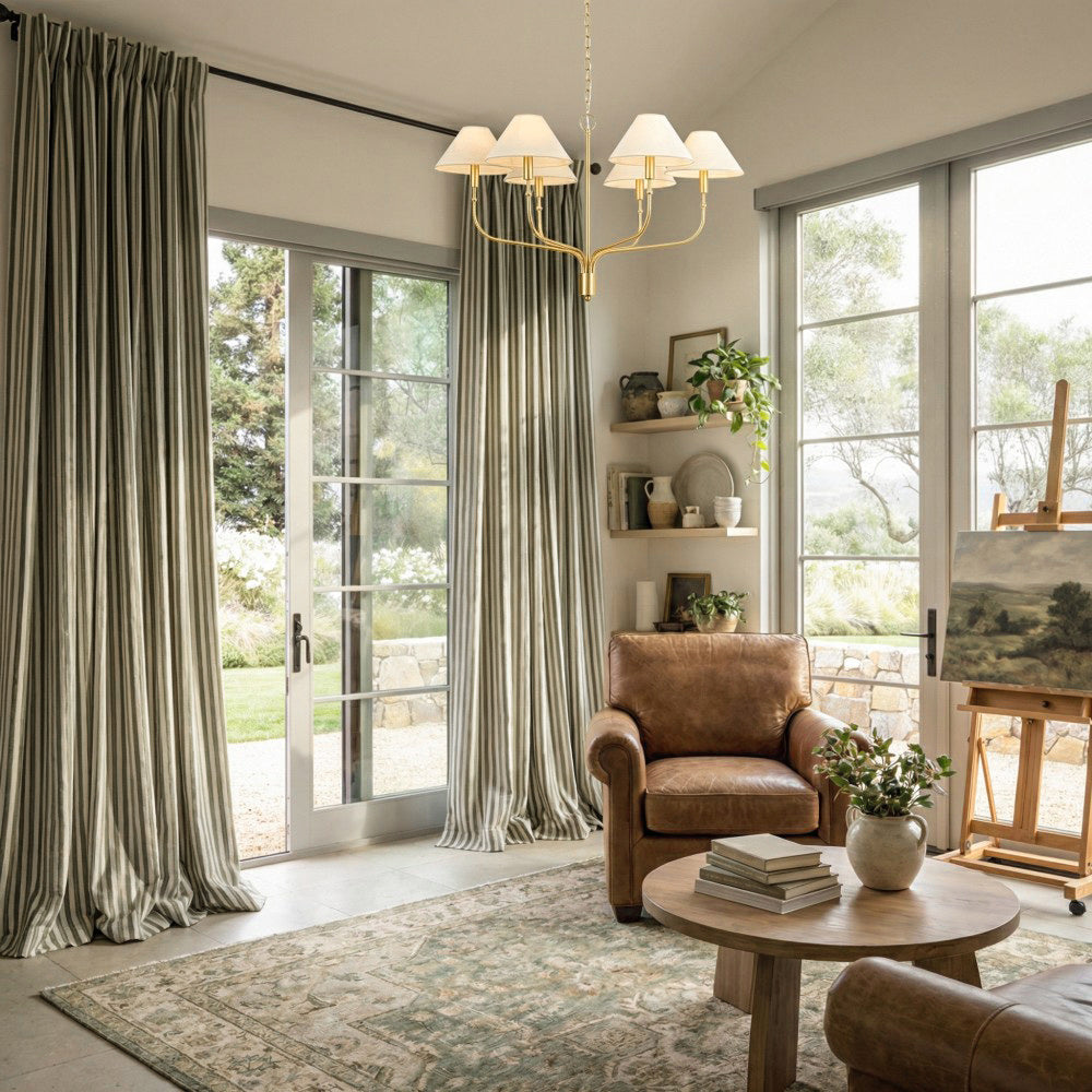 Blake Scandinavian Vertical Stripe Linen Curtains