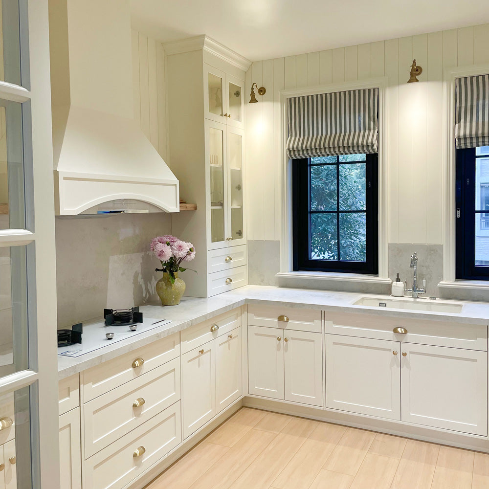 Blake Striped Linen Roman Shade