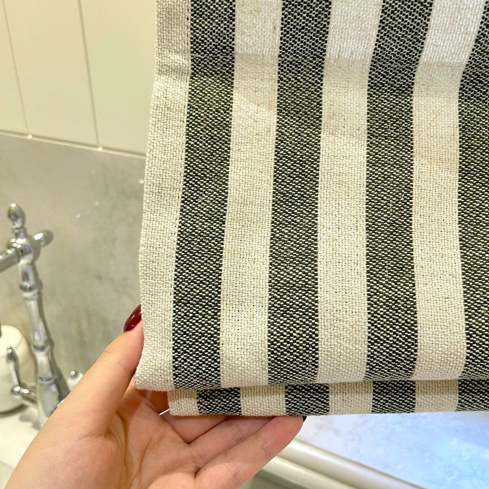 Blake Striped Linen Roman Shade