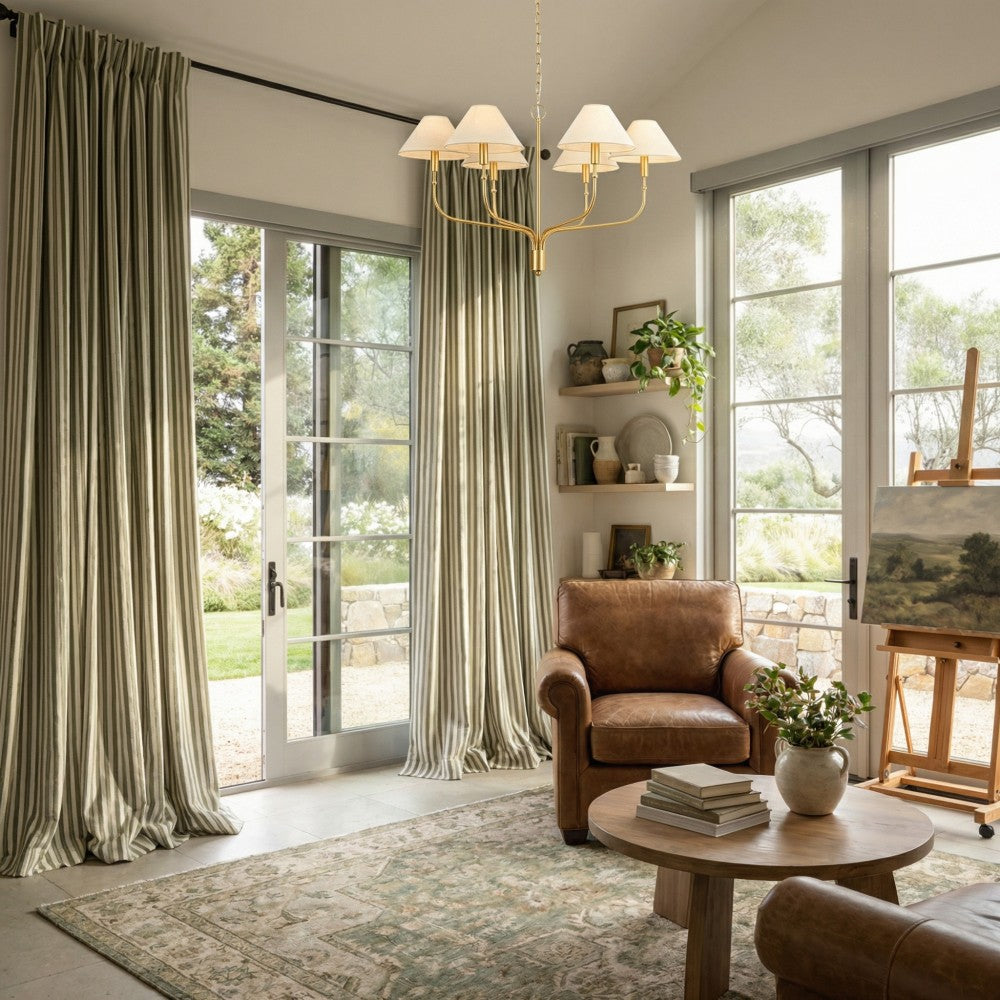 Blake Scandinavian Vertical Stripe Linen Curtains