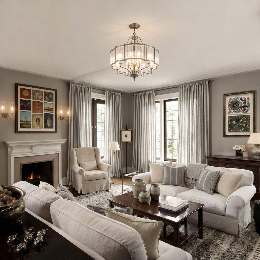 Blake Scandinavian Vertical Stripe Linen Curtains