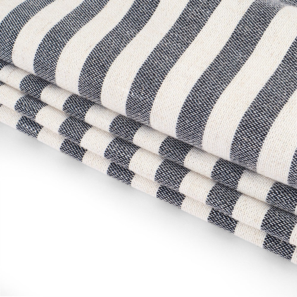 Blake Striped Linen Roman Shade