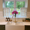 Bloom Embroidery Floral Cafe Curtains