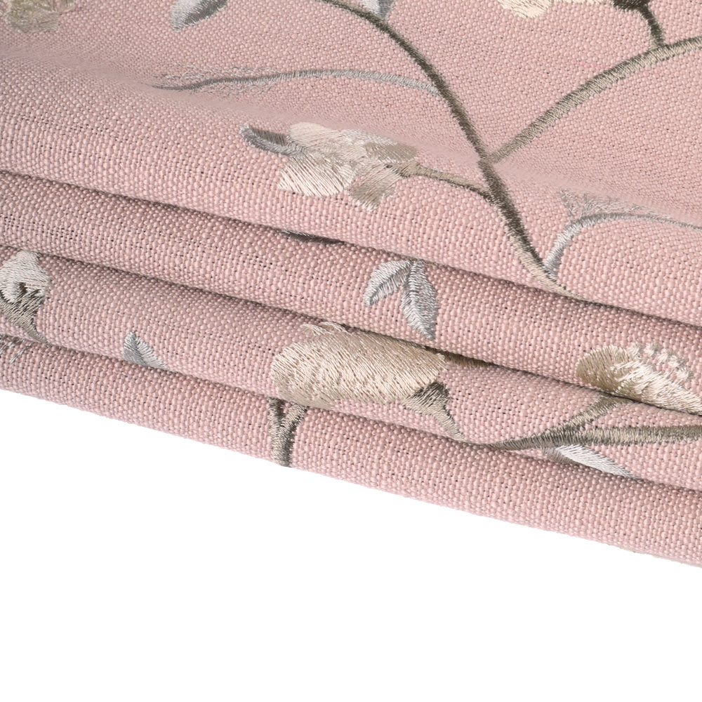 Bloom Embroidered Sprig Roman Shades