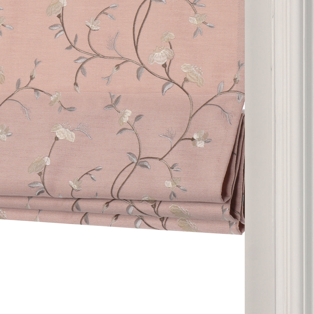 Bloom Embroidered Sprig Roman Shades