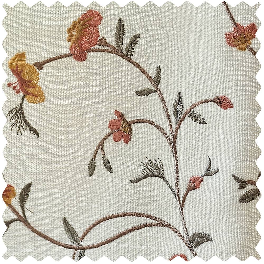 Bloom Embroidered Sprig Roman Shades