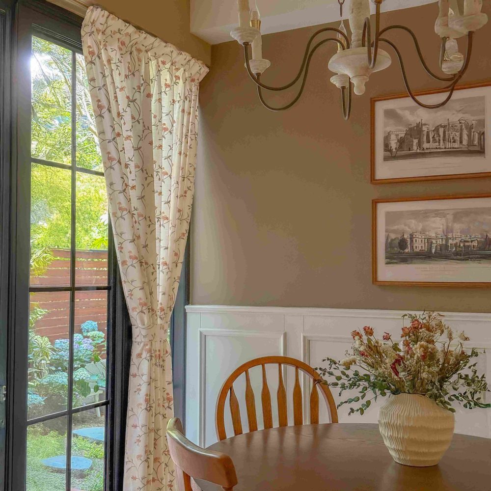 Bloom Spring Hues Floral Embroidered Curtains