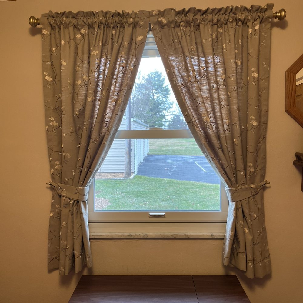 Bloom Spring Hues Floral Embroidered Curtains