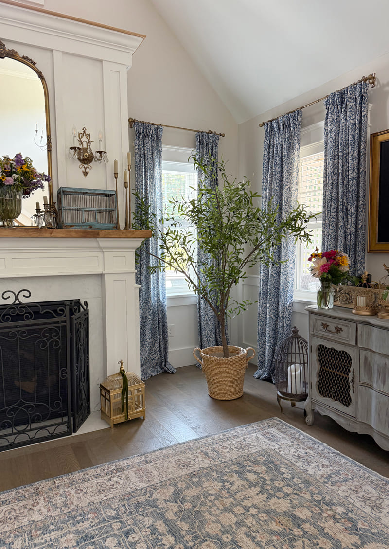 Aino - Love These Blue Botanical Curtains !