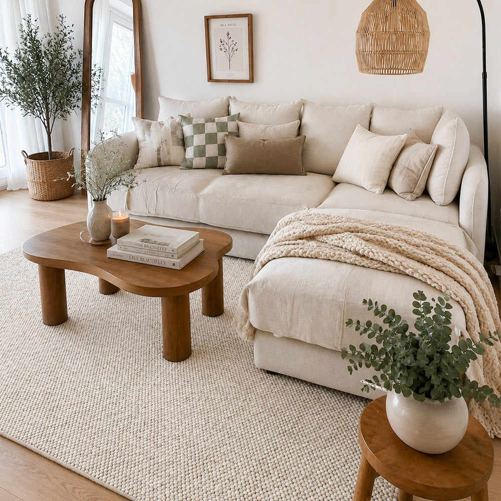 Tapis tissé épais et texturé Bram sur mesure
