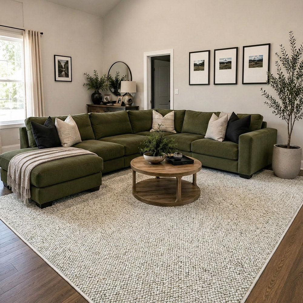 Tapis tissé épais et texturé Bram sur mesure
