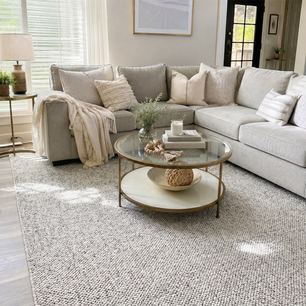 Tapis tissé épais et texturé Bram sur mesure