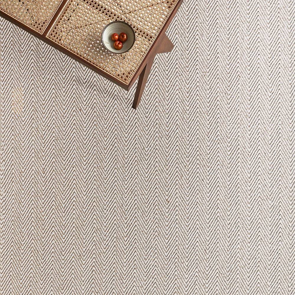 Callen Natural Wool Jute Herringbone Custom Rug