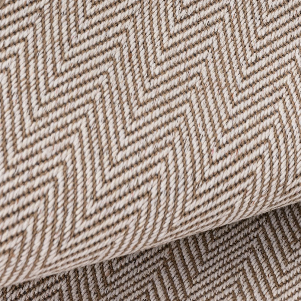 Callen Natural Wool Jute Herringbone Custom Rug