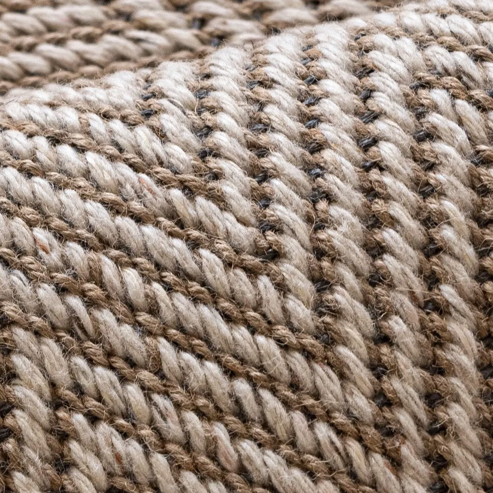 Callen Natural Wool Jute Herringbone Custom Rug