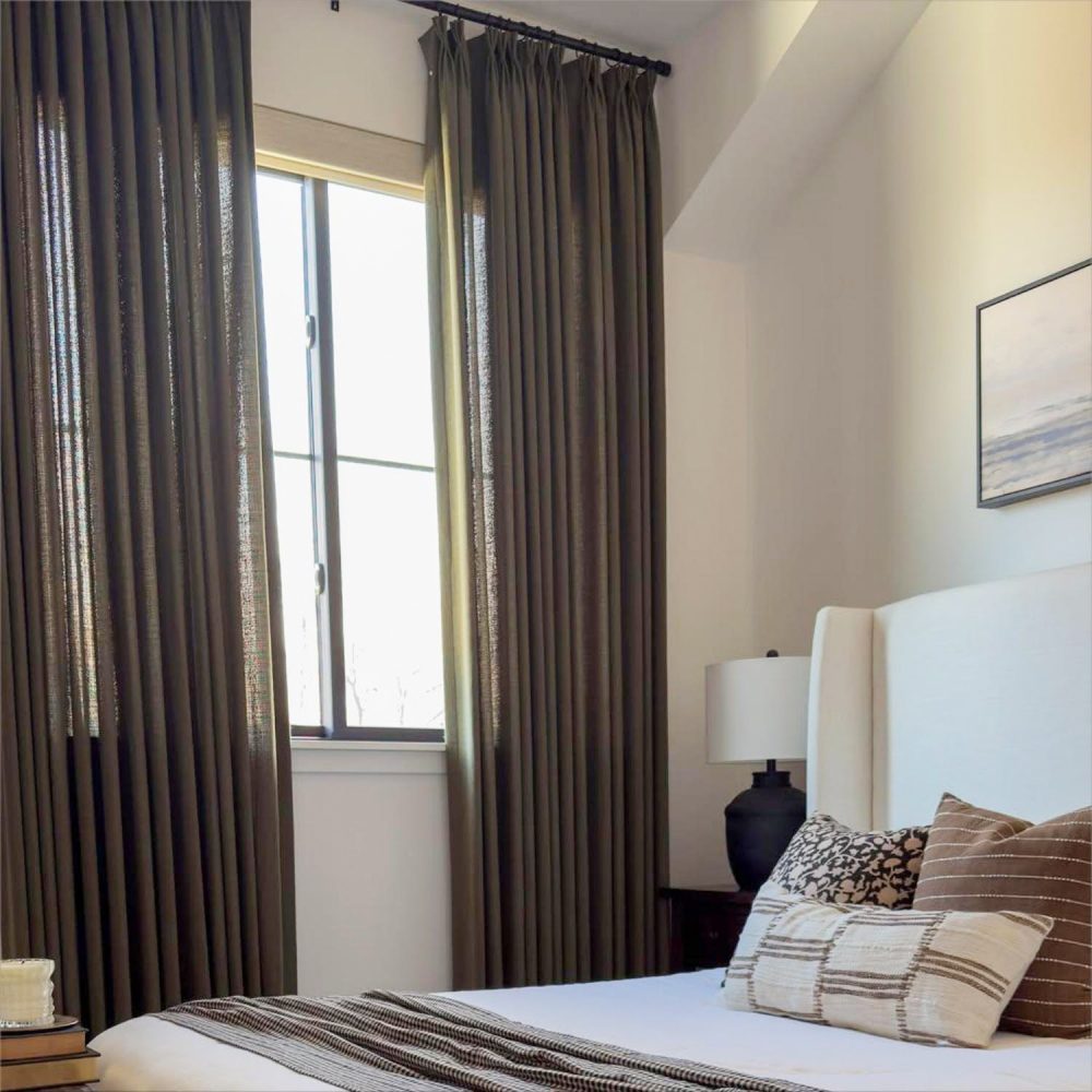 Cameron Soft Linen Blend Crosshatch Textured Curtains