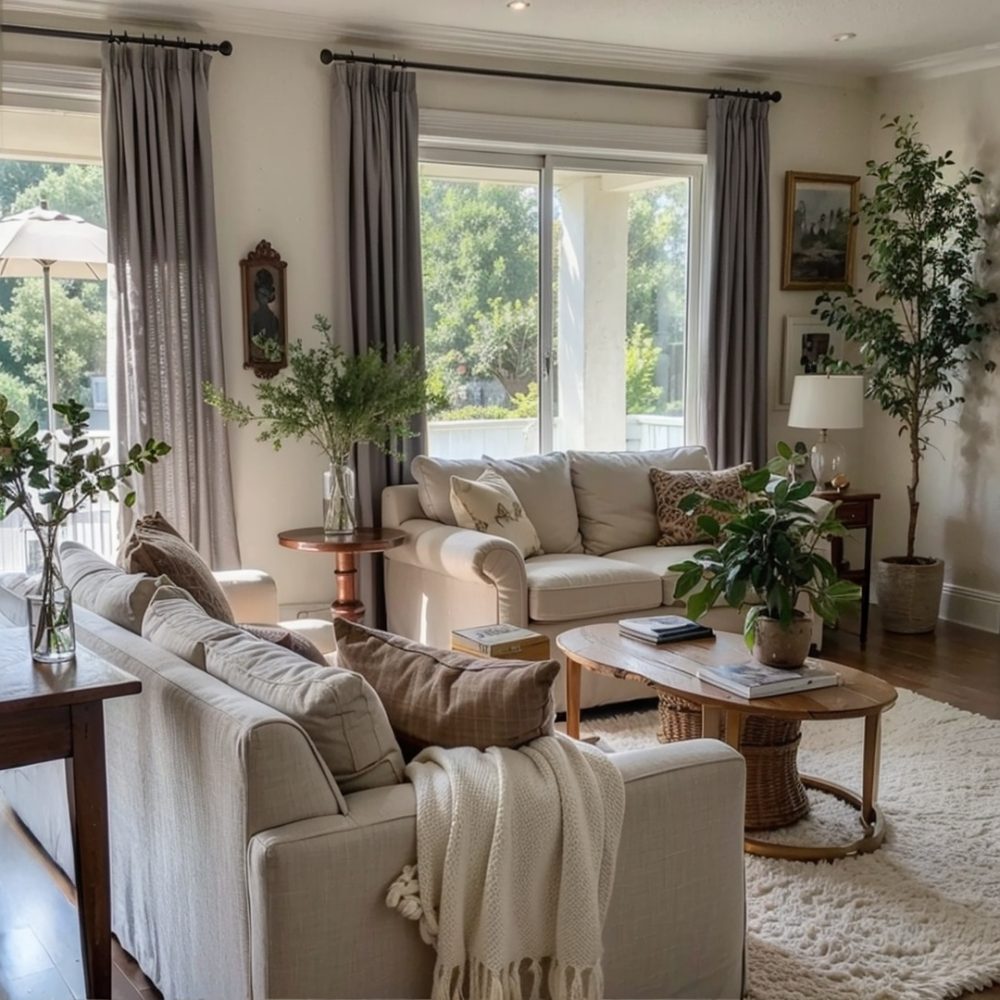 Cameron Soft Linen Blend Crosshatch Textured Curtains