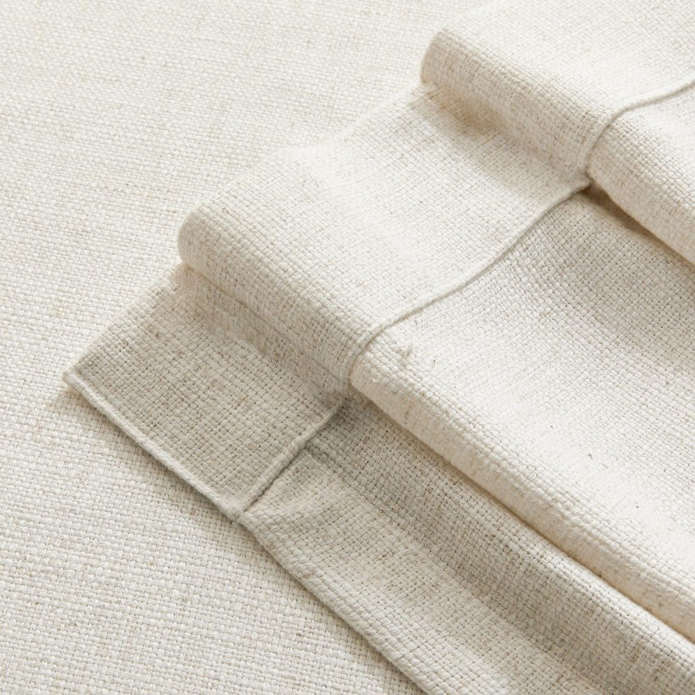 Cameron Soft Linen Blend Crosshatch Textured Curtains