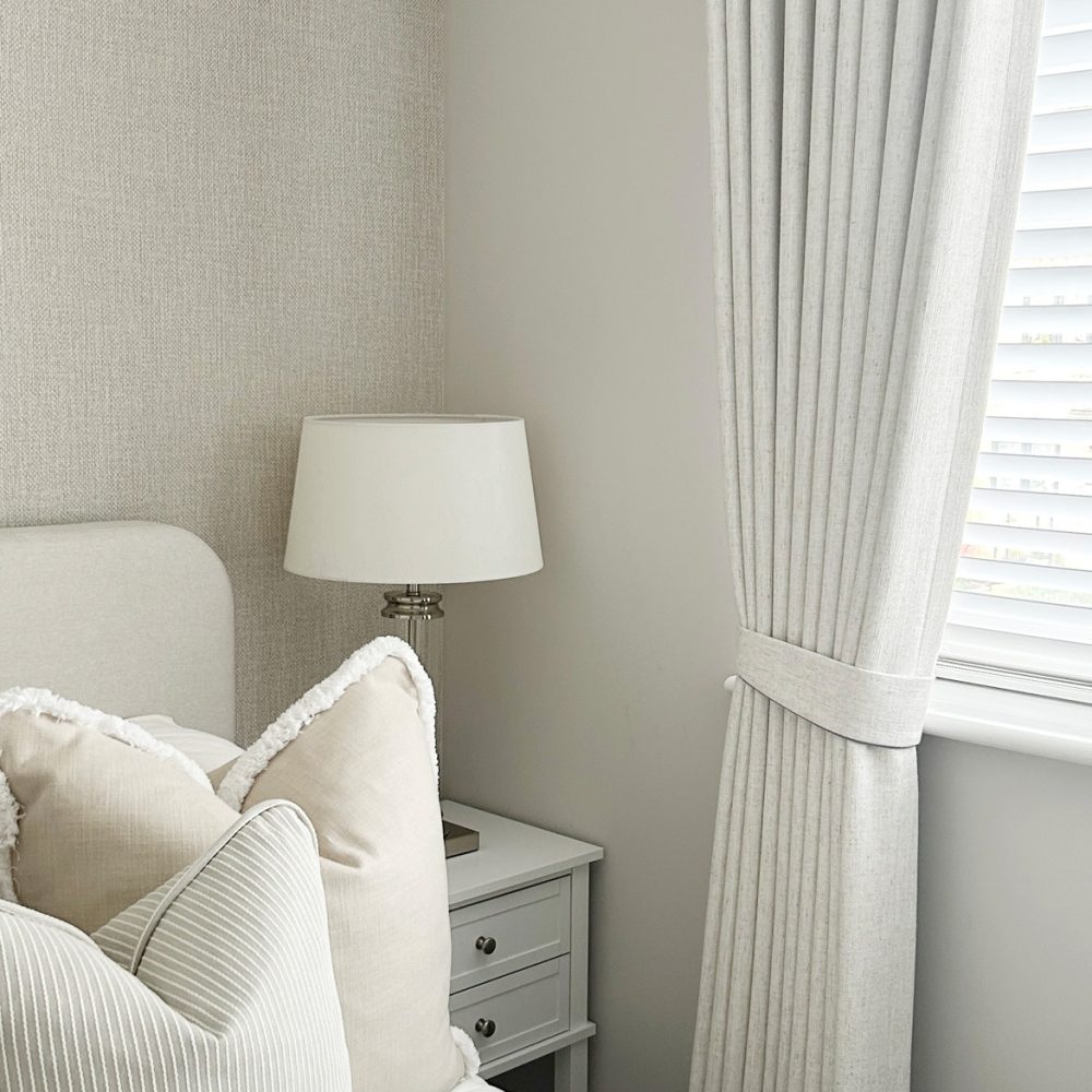 Cameron Soft Linen Blend Crosshatch Textured Curtains