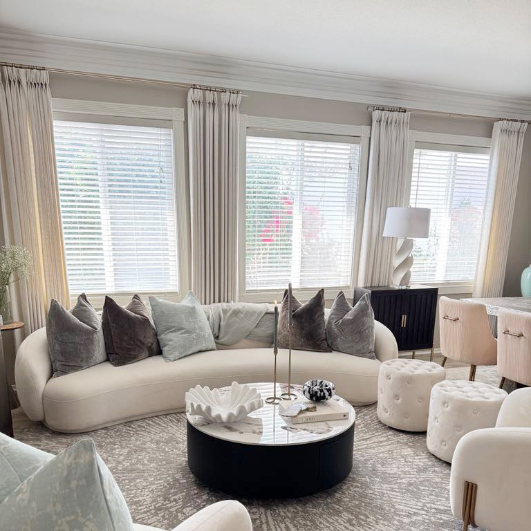 Cameron Soft Linen Blend Crosshatch Textured Curtains