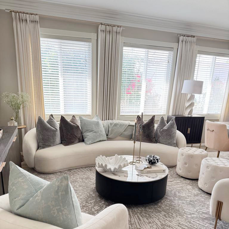 Cameron Soft Linen Blend Crosshatch Textured Curtains