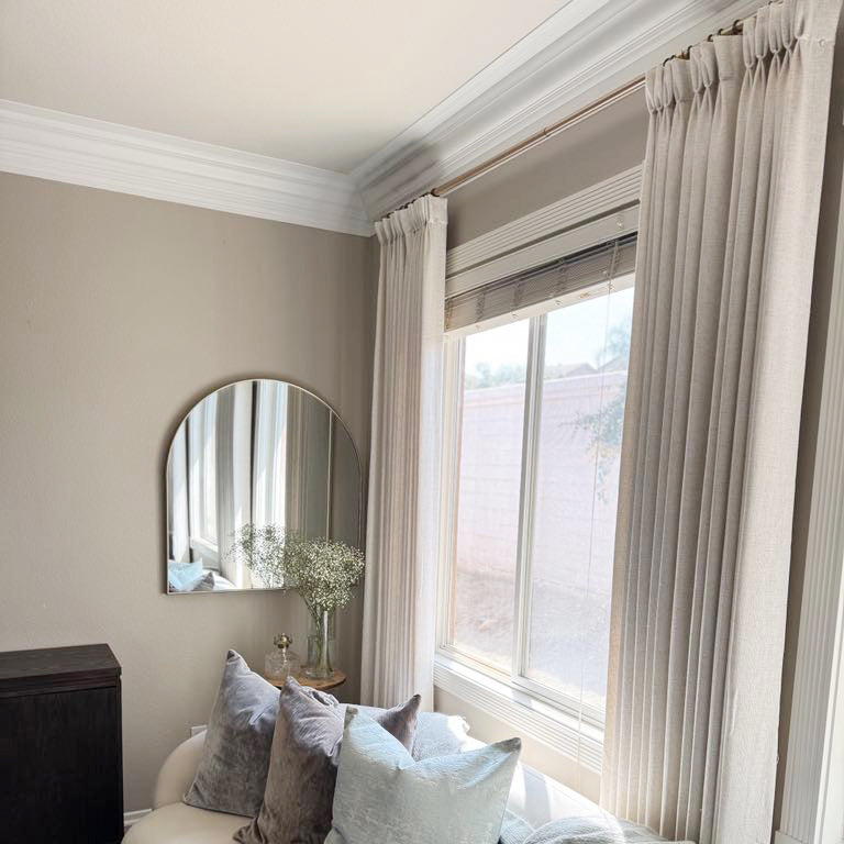 Cameron Soft Linen Blend Crosshatch Textured Curtains