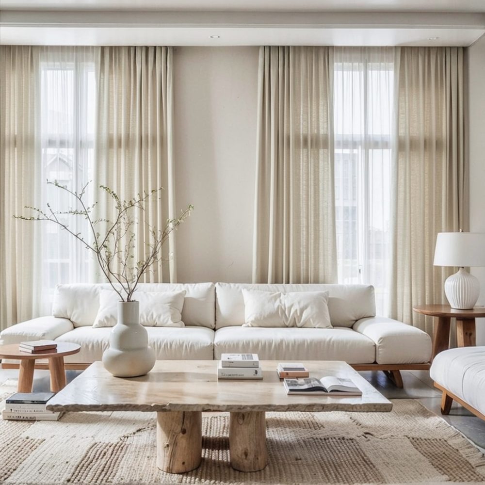 Cameron Soft Linen Blend Crosshatch Textured Curtains