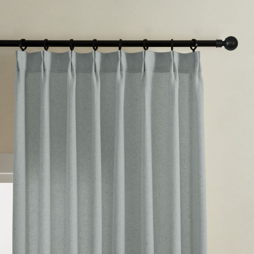 Carl Soft Linen Blend Crochet Textured Curtains