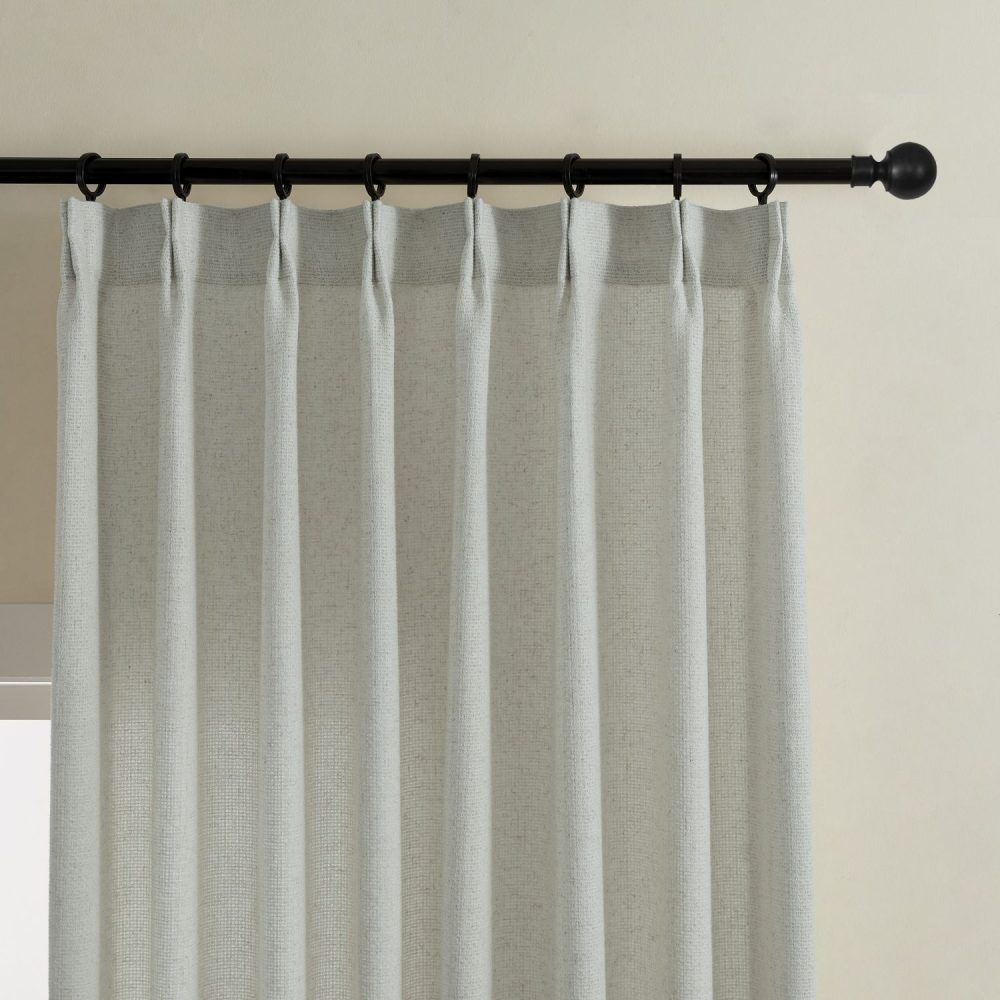 Carl Soft Linen Blend Crochet Textured Curtains
