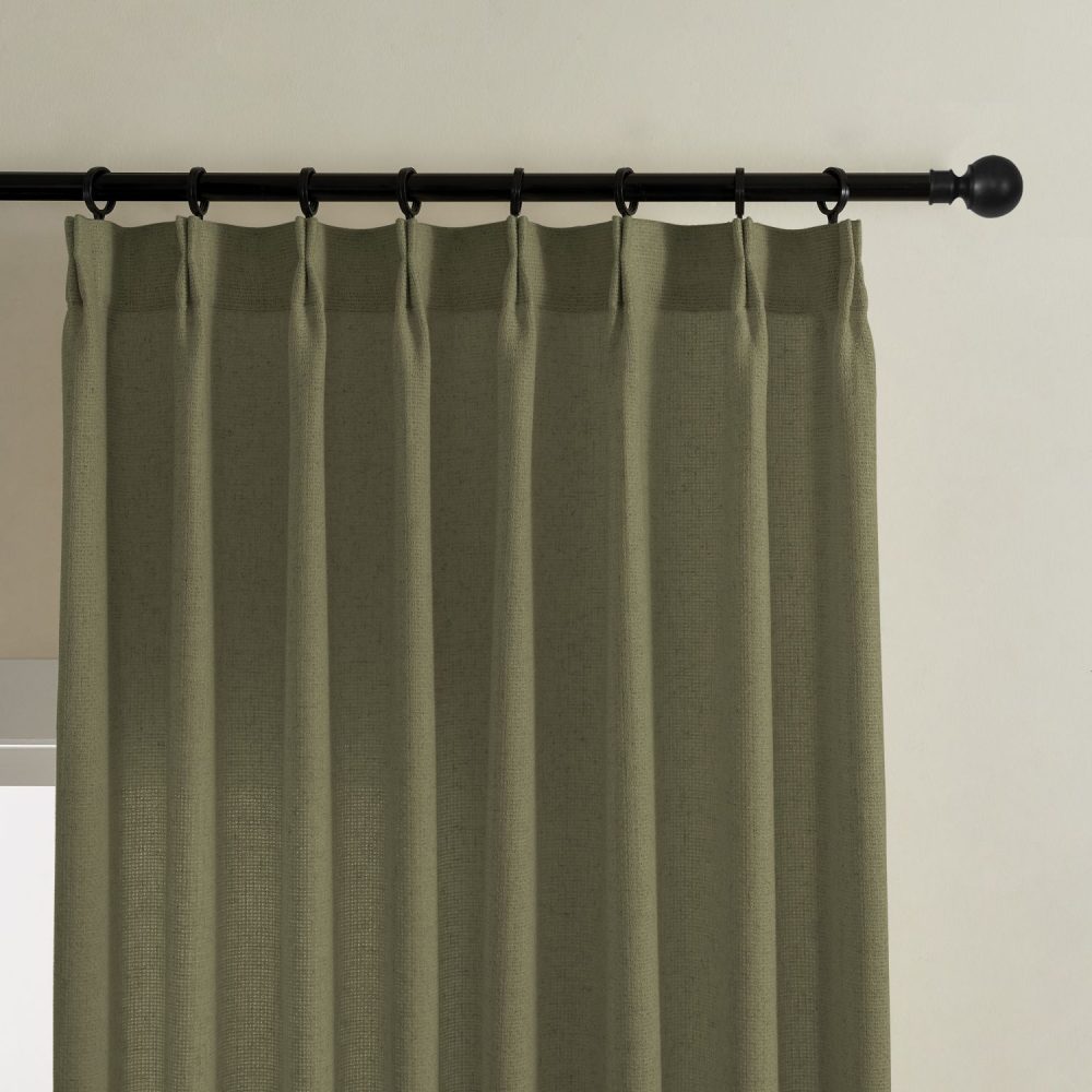 Carl Soft Linen Blend Crochet Textured Curtains
