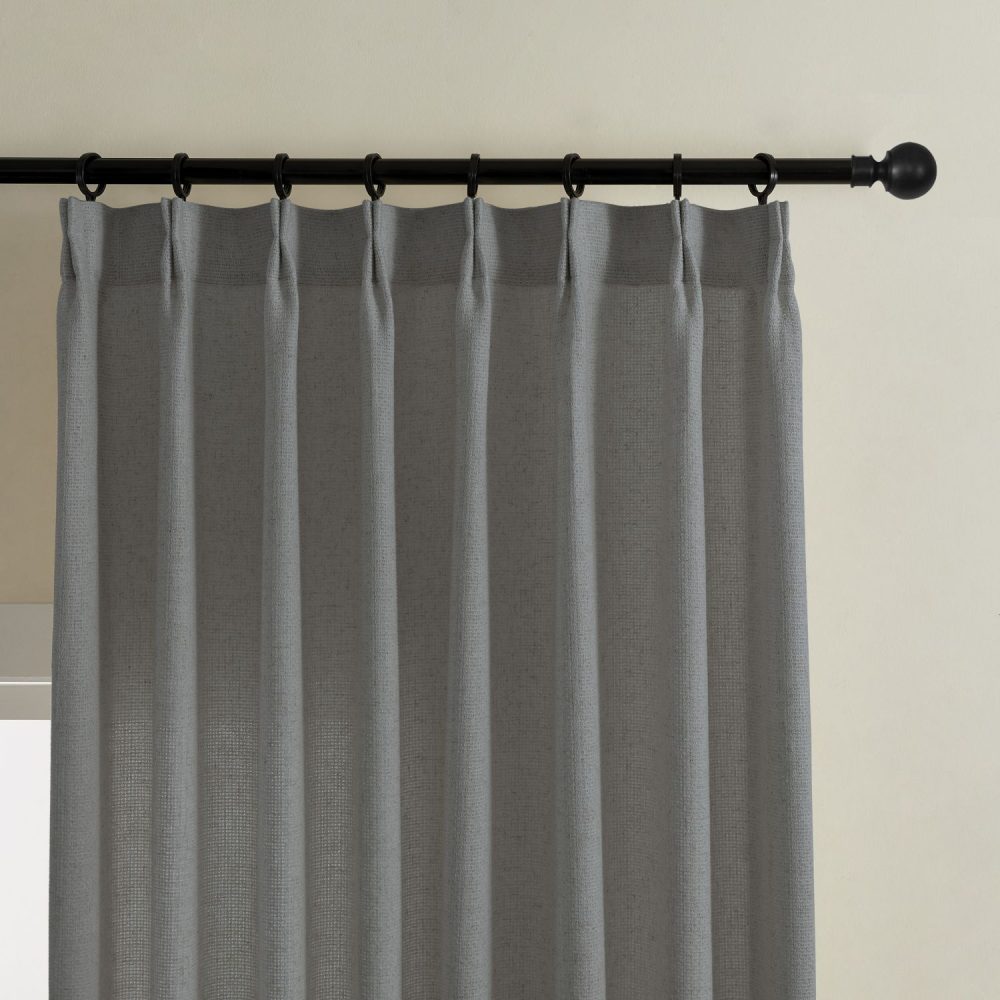 Carl Soft Linen Blend Crochet Textured Curtains