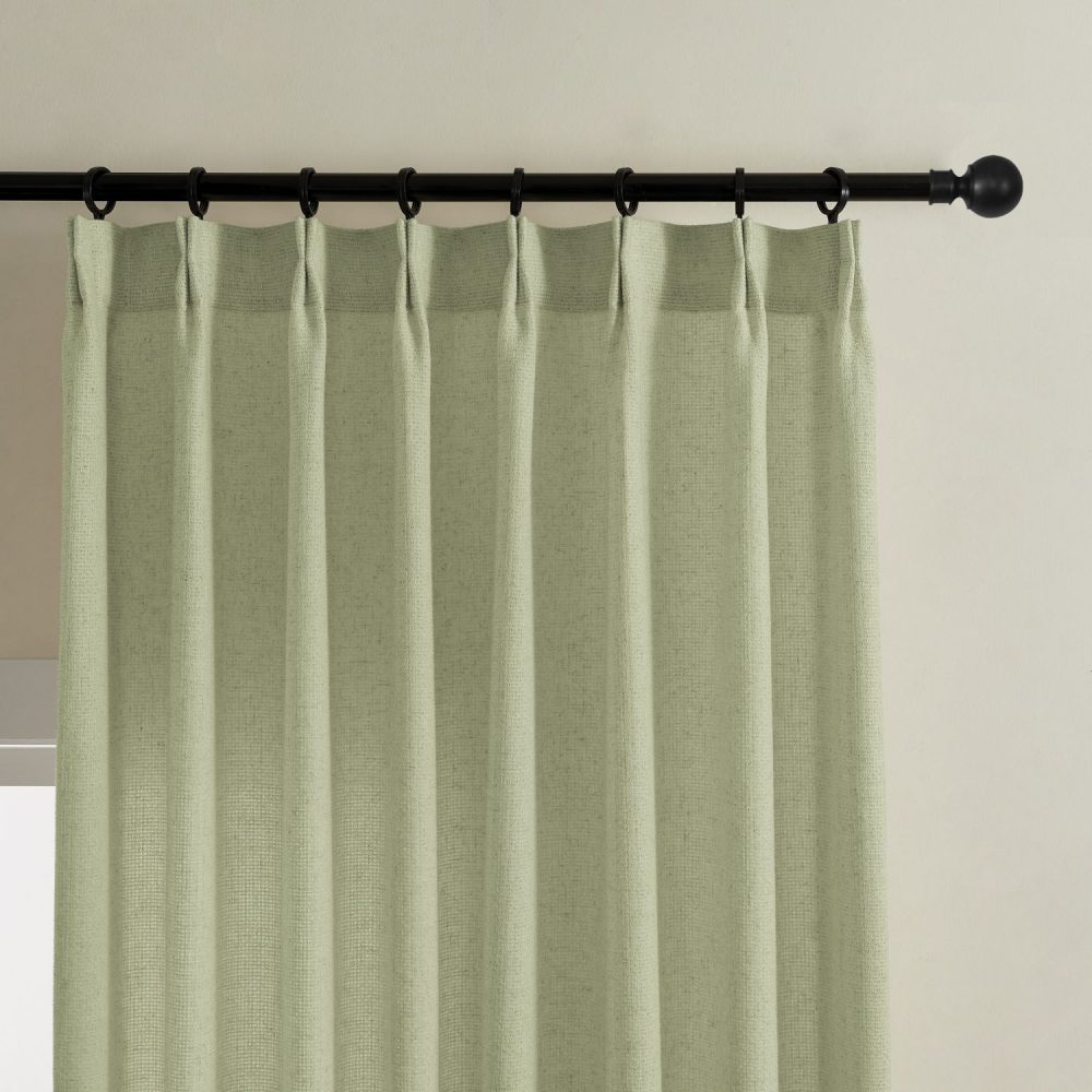Carl Soft Linen Blend Crochet Textured Curtains