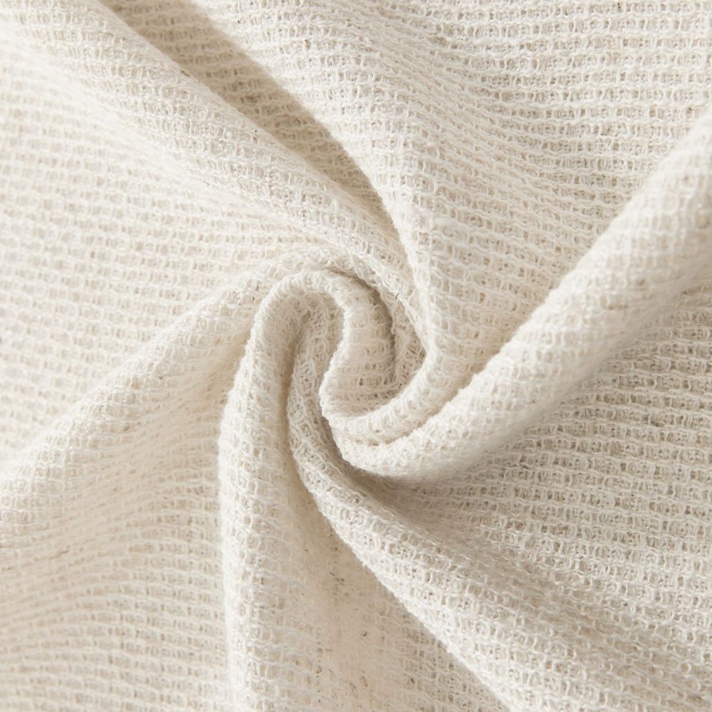 Carl Soft Linen Blend Crochet Textured Curtains