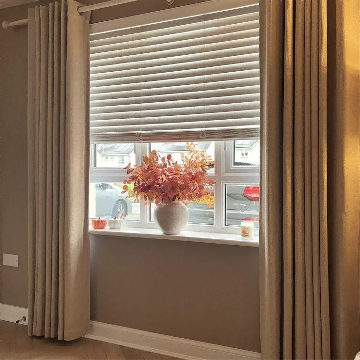 Carl Soft Linen Blend Crochet Textured Curtains