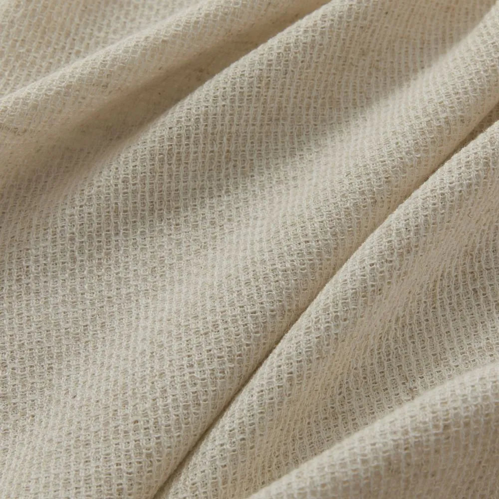 Carl Soft Linen Blend Crochet Textured Curtains