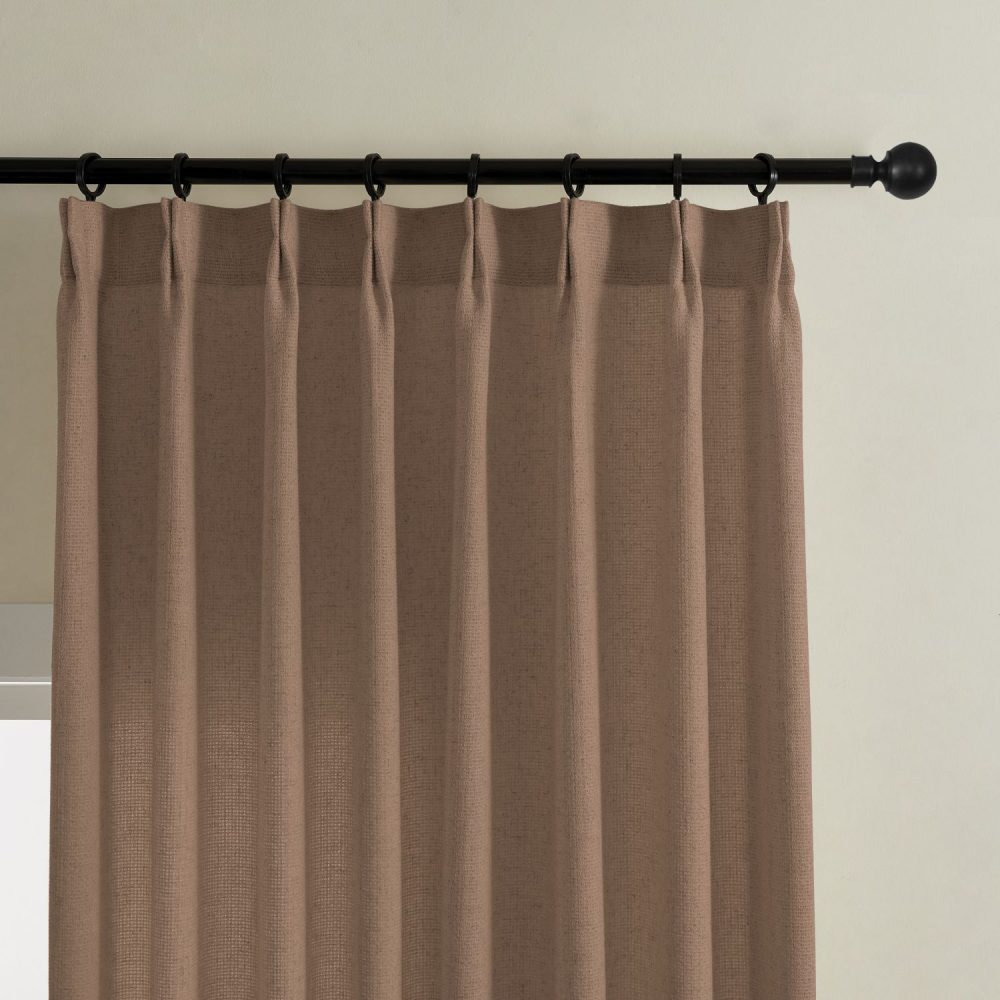 Carl Soft Linen Blend Crochet Textured Curtains