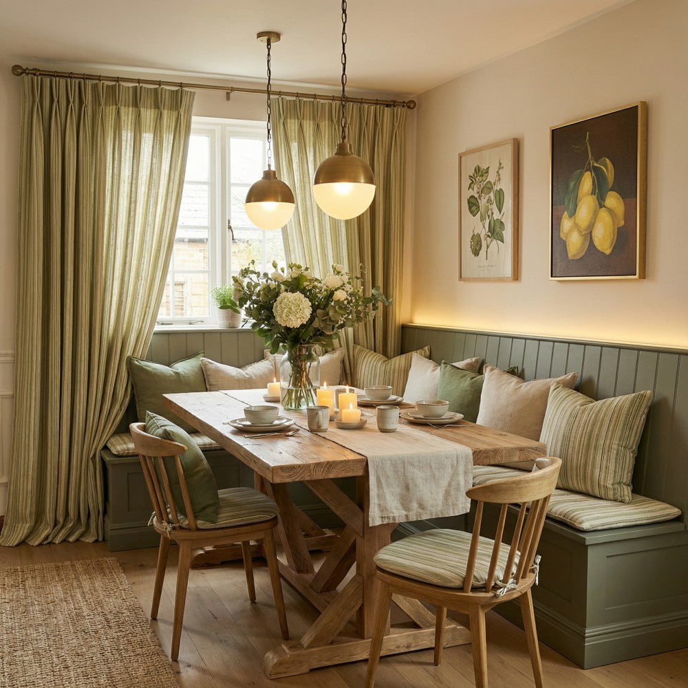 Casey Light Striped Cotton Custom Curtains