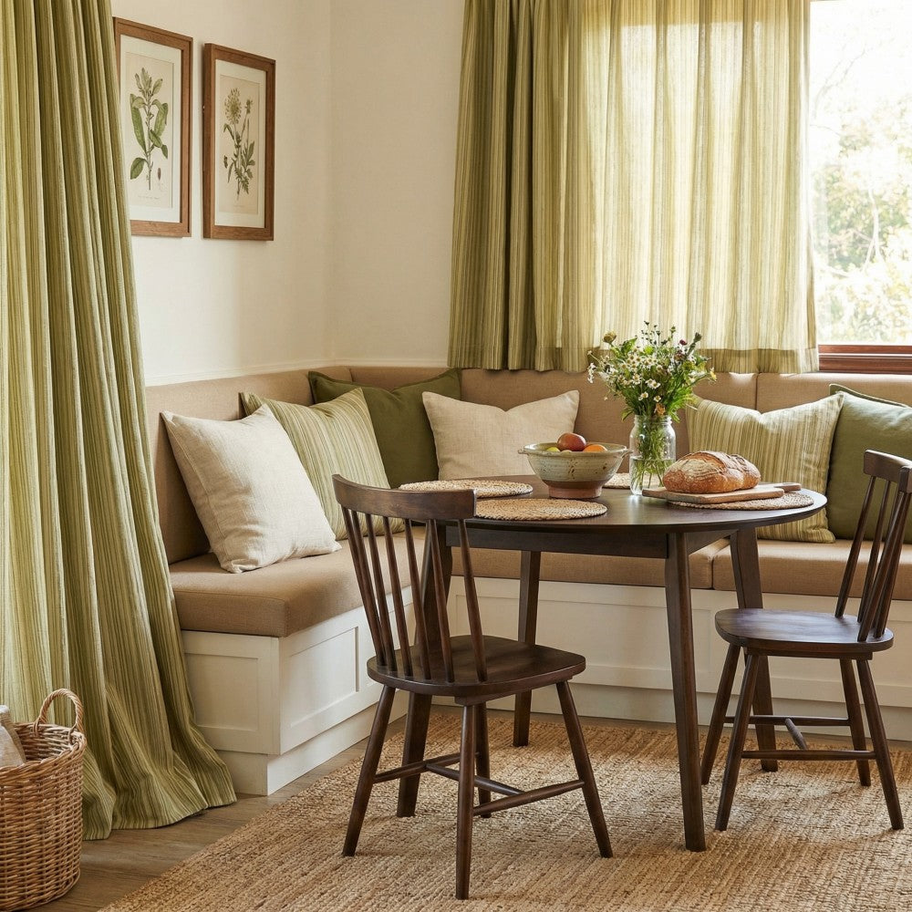 Casey Light Striped Cotton Custom Curtains