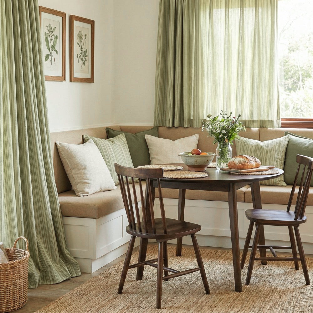 Casey Light Striped Cotton Custom Curtains