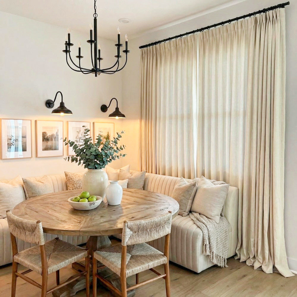 Cecilia Pure Linen Sheer Curtains For Living Room