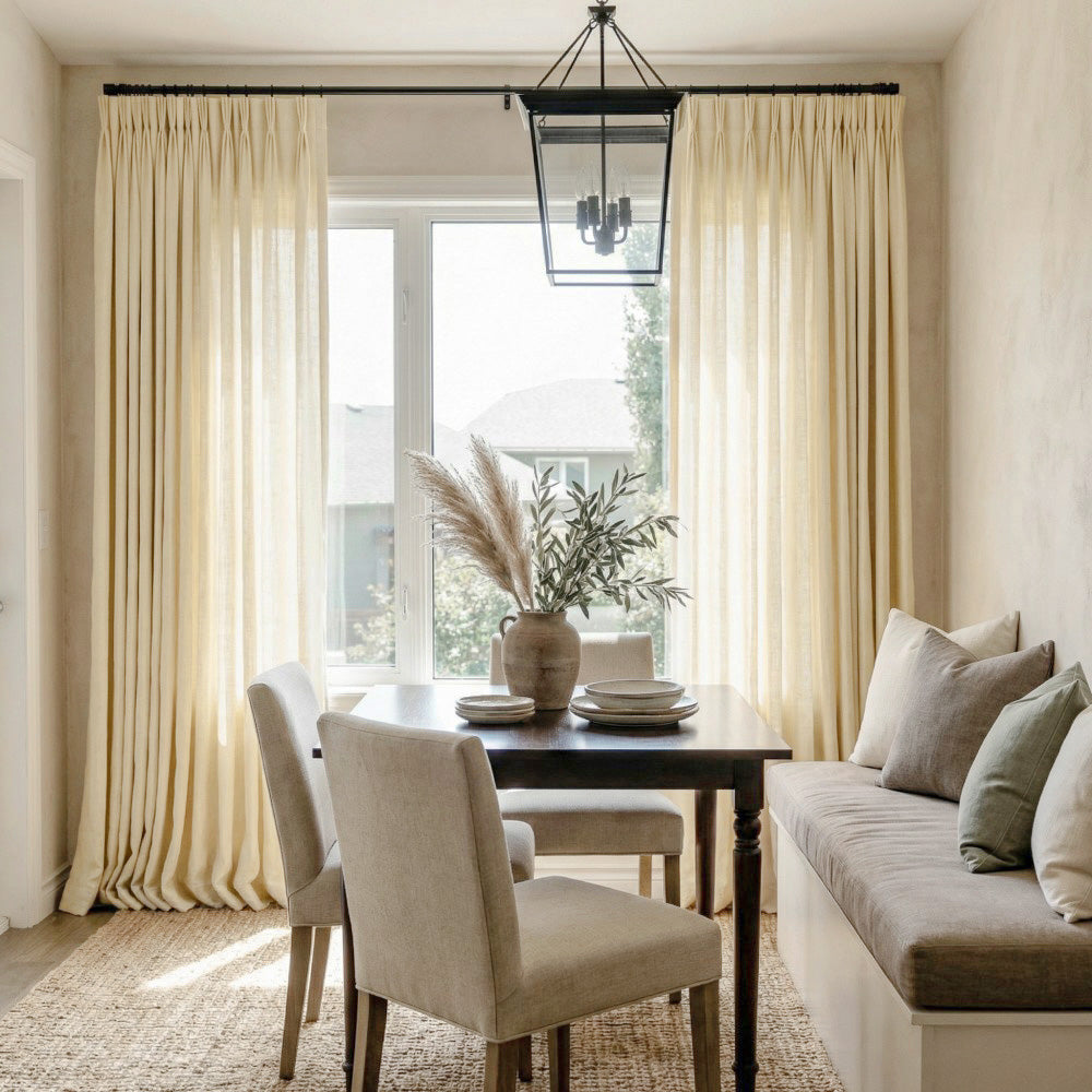 Cecilia Pure Linen Sheer Curtains For Living Room