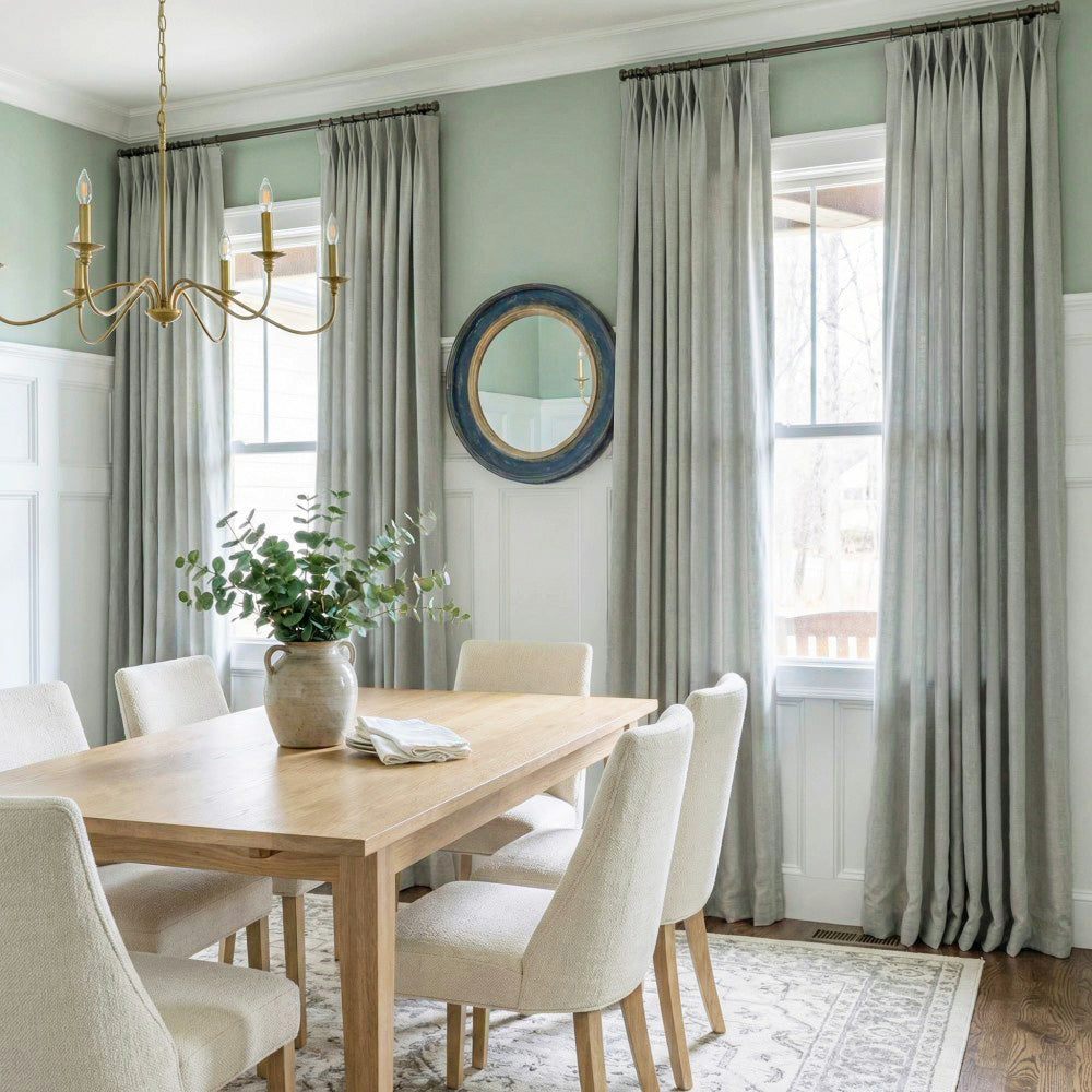 Cecilia Pure Linen Sheer Curtains For Living Room