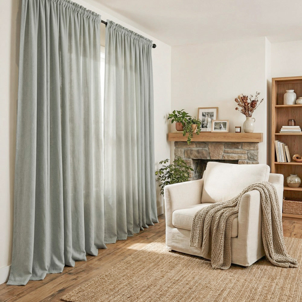 Cecilia Pure Linen Sheer Curtains For Living Room