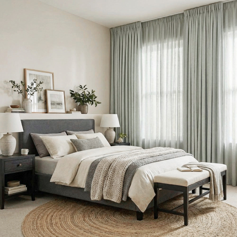 Cecilia Pure Linen Sheer Curtains For Living Room