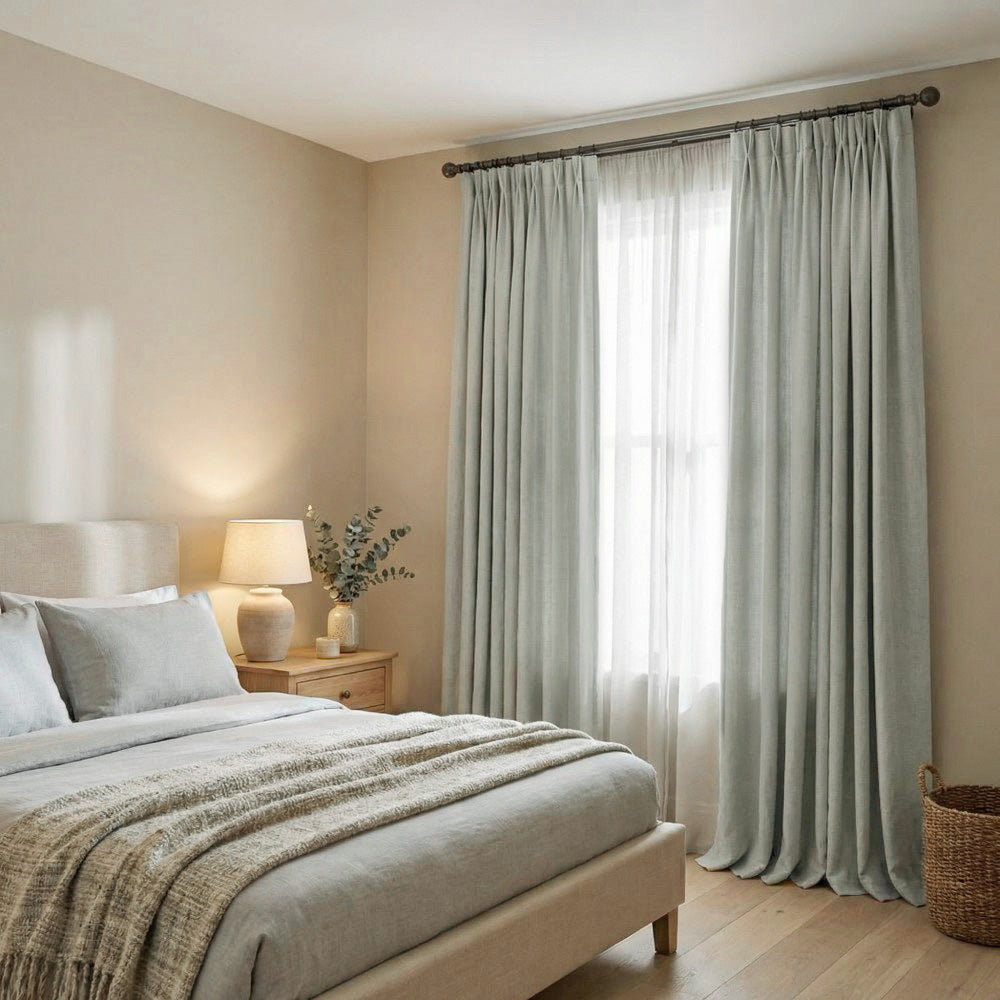 Cecilia Pure Linen Sheer Curtains For Living Room