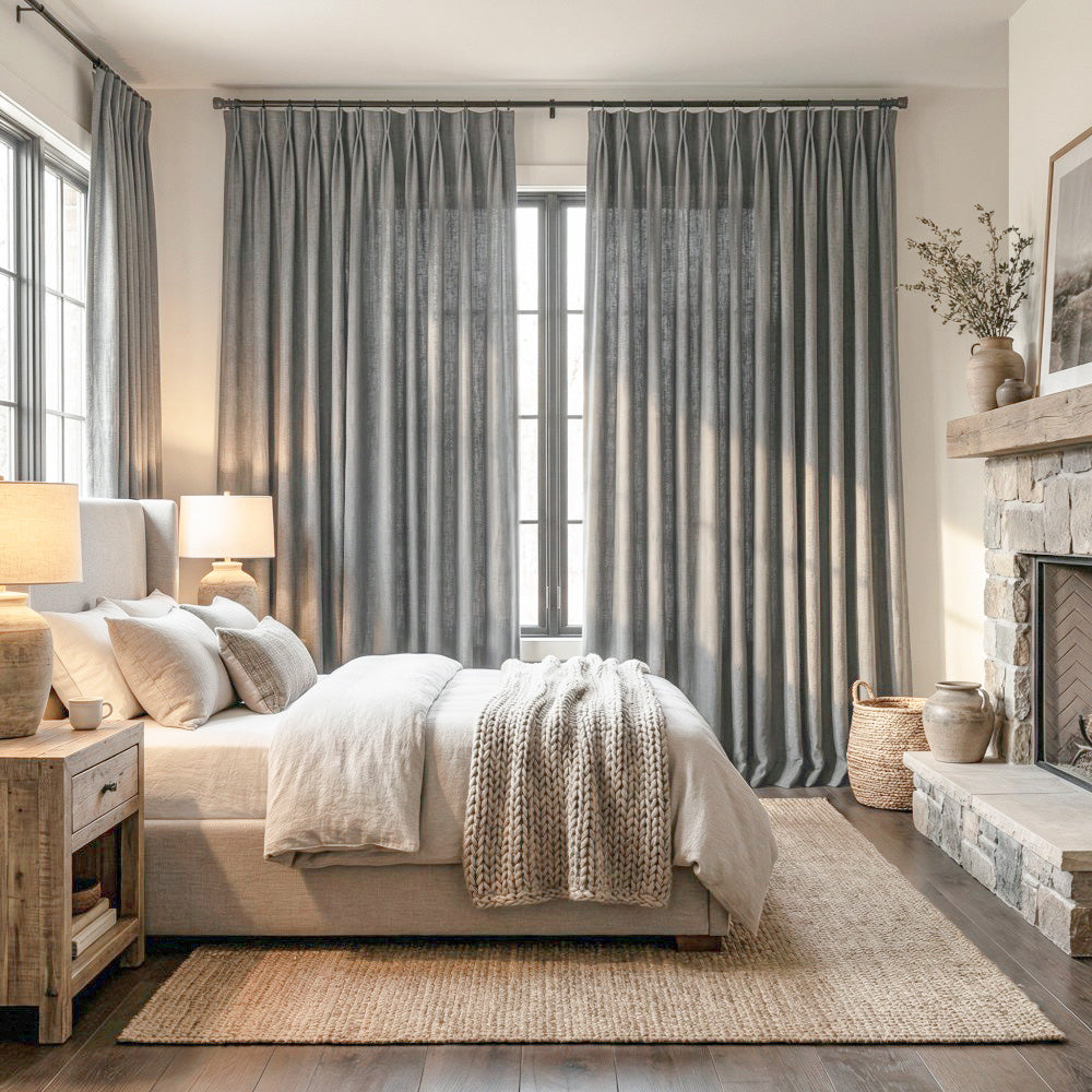 Cecilia Pure Linen Sheer Curtains For Living Room