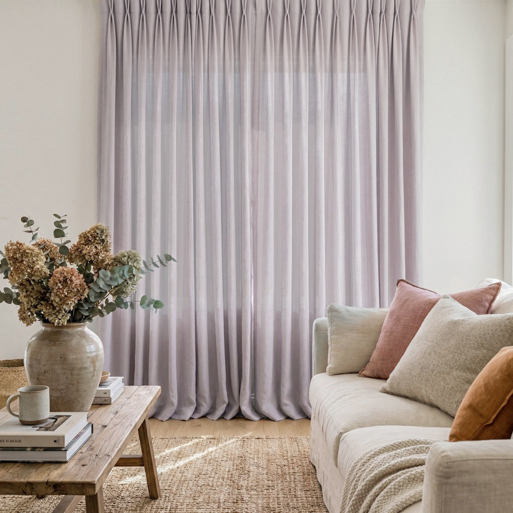 Cecilia Pure Linen Sheer Curtains For Living Room