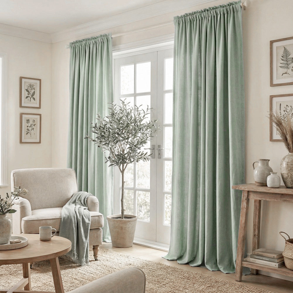 Cecilia Pure Linen Sheer Curtains For Living Room