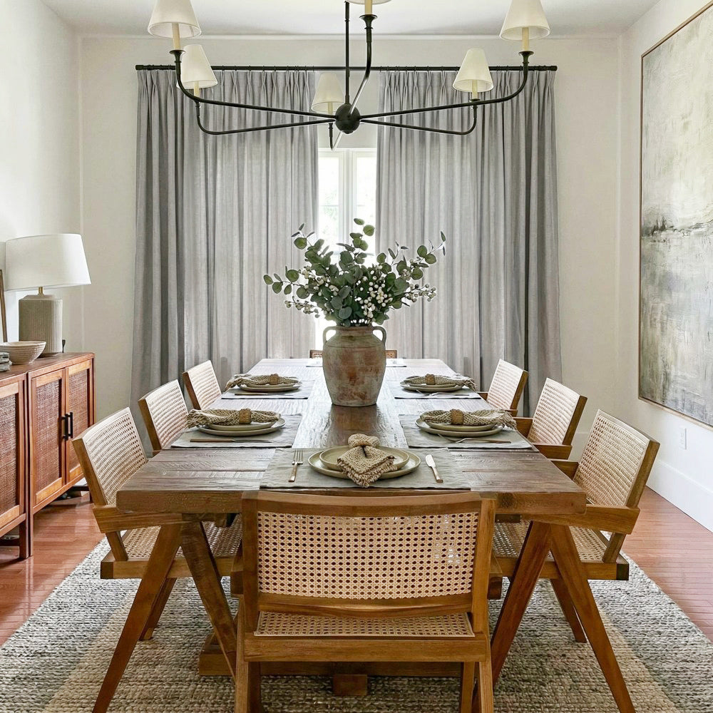 Cecilia Pure Linen Sheer Curtains For Living Room